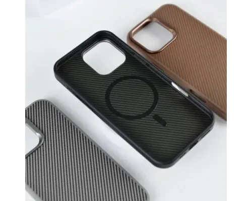 Чохол KEVLAR STYLE MagSafe for iPhone 16 Pro Brown mag-2000001571118145333