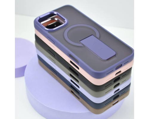 Чохол STAND MATTE MAGSAFE for iPhone 16 Plus Dark black mag-200000157929958714