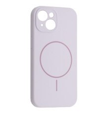 Чохол Silicone Case Full Camera Fine Ring MagSafe for iPhone 14 Purpule Lilac mag-200000158545061815