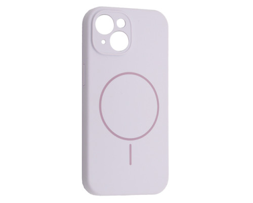 Чохол Silicone Case Full Camera Fine Ring MagSafe for iPhone 14 Purpule Lilac mag-200000158545061815
