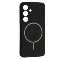 Чохол Silicone Case luxury+MagSafe for Samsung S24 Black mag-2000001594490144480