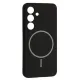Чохол Silicone Case luxury+MagSafe for Samsung S24 Black mag-2000001594490144480