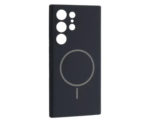 Чохол Silicone Case luxury+MagSafe for Samsung S25 Ultra Midnight blue mag-2000001594810144490