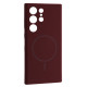 Чохол Silicone Case luxury+MagSafe for Samsung S25 Ultra Plum mag-2000001594827134150