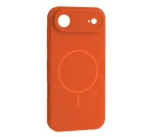 Чохол Silicone Case Full Camera Fine Ring MagSafe for iPhone 17 Air Orange mag-2000001652817151985