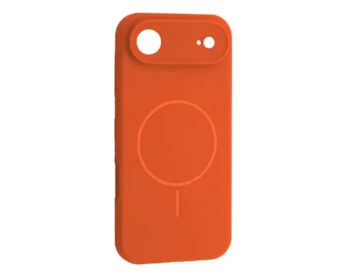 Чохол Silicone Case Full Camera Fine Ring MagSafe for iPhone 17 Air Orange mag-2000001652817151985