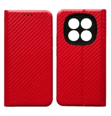 Чехол-книжка Carbon for Xiaomi Redmi Note 15 Pro 4G Red mag-2000001665190151808