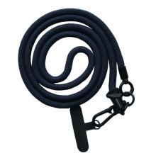 Шнурок NEW (120см) 8mm з карабіном + тримач для чохлів (універсальний) Dark blue mag-2000001605264140049