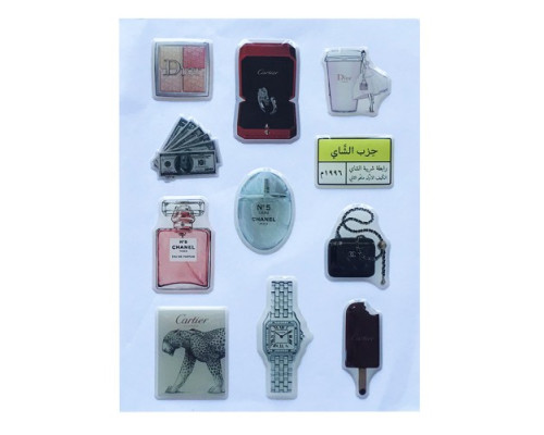 Набір наклейок 3D STICKERS Fashin style 21 mag-2000001626313142150