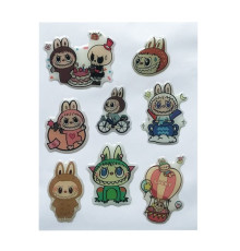 Набір наклейок 3D STICKERS Labubu 12 mag-2000001627020142449