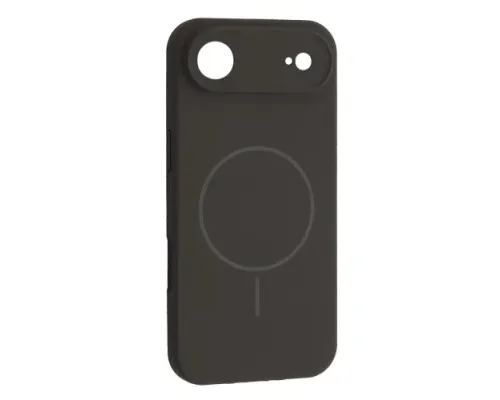 Чохол Silicone Case Full Camera Fine Ring MagSafe for iPhone 17 Air Charcoal Grey Black mag-2000001628324145211