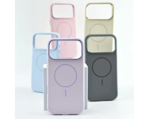 Чохол Liquid Silicone Case Metal Camera MagSafe для iPhone 16 Pro Max Sky Blue mag-2000001638613144133