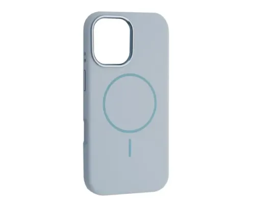 Чохол Liquid Silicone Case Metal Camera MagSafe для iPhone 16 Pro Max Sky Blue mag-2000001638613144133