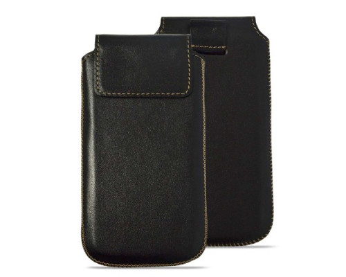 чохол витяжка шкіряний Grand КМ для Samsung S5610/S5611 чорний mag-2000000600901135477