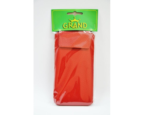 чохол витяжка шкіряний Grand КМ універсальна 4 (124*62*10мм) червоний mag-2000000631639142797