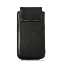 чохол витяжка шкіряний Grand КМ для Fly TS113 чорний mag-200000087932139071