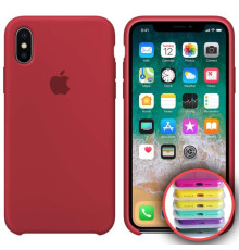 Чохол Silicone Case Full Copy for iPhone X/XS (36) rose red mag-20000010315823247