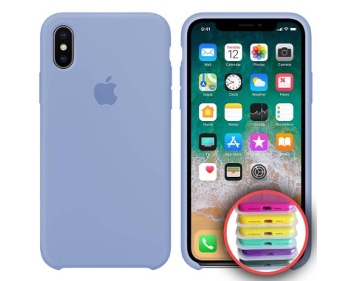Чохол Silicone Case Full Copy for iPhone XR ( 5) lilac cream mag-2000001031735141811