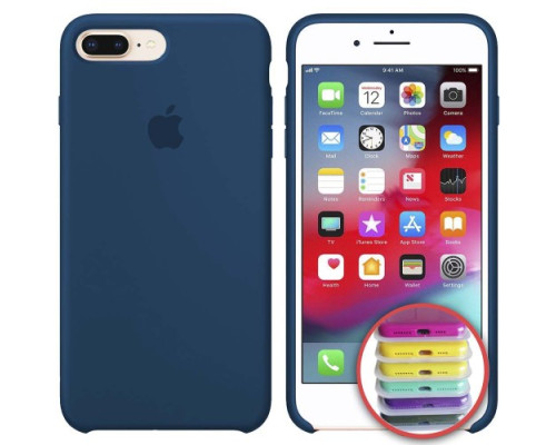 Чохол Silicone Case Full Copy for iPhone 7/8Plus (20) blue cobalt mag-2000001141915141841