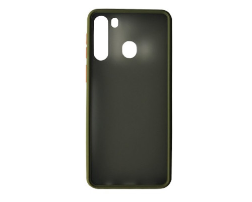 Чохол-бампер захисний Gingle Matte Case Samsung A21 (A215) green/orange mag-20000011681038581