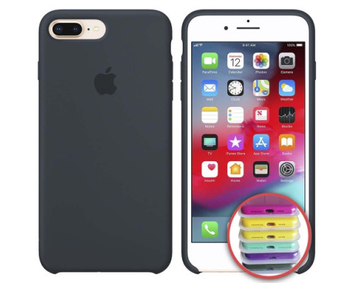 Чохол Silicone Case Full for iPhone 7/8Plus (15) pebble mag-2000001139370141831