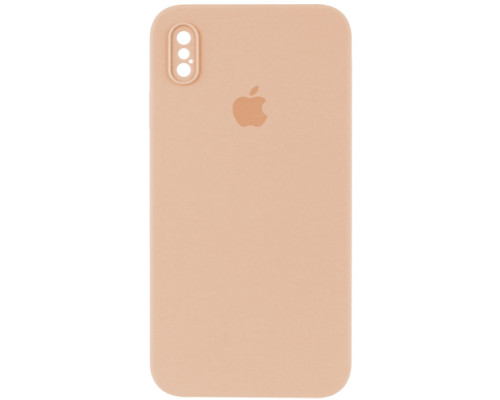 Silicone Case Full Camera Square side for iPhone XS Pink sand mag-200000138972036295