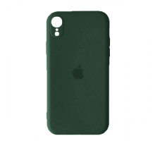 Silicone Case Full Camera Square side Copy for iPhone XR Dark green mag-2000001396766142644