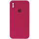 Silicone Case Full Camera Square side for iPhone XS Rose red mag-200000139684146127
