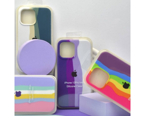 Чохол Silicone Case Full for iPhone 12 Pro Max RAINBOW 6 mag-20000013295667709