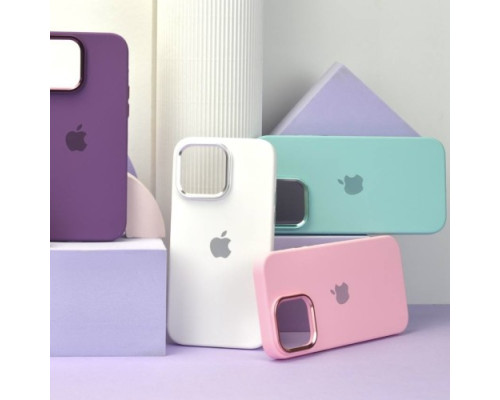 Silicone Case Full (Metal Frame and Buttons) for iPhone 14 Pro Max Lilac mag-200000144321740447