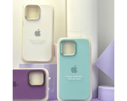 Silicone Case Full (Metal Frame and Buttons) for iPhone 14 Pro Max Lilac mag-200000144321740447
