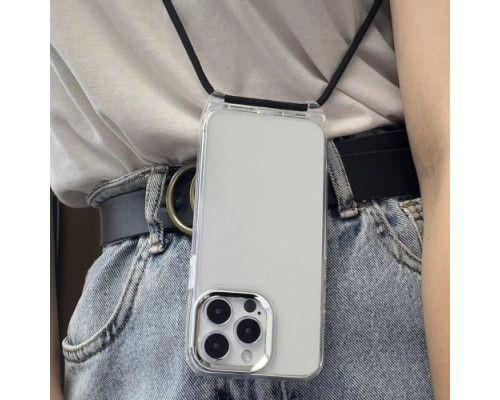 Чохол NEW ROPE CLEAR CASE CAMERA FRAME for iPhone 14 Black mag-200000144555631888