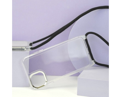 Чохол NEW ROPE CLEAR CASE CAMERA FRAME for iPhone 14 Black mag-200000144555631888