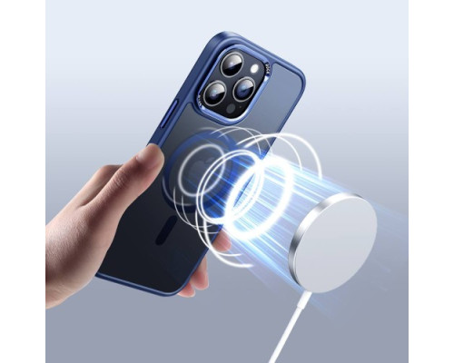 Чохол ROCK Metal-Lens Shield with Magnetic for iPhone 15 Titanium Blue mag-2000001487594104826