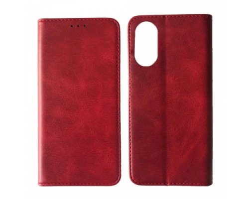 Чохол-книжка Black TPU Magnet for Oppo A58 Red mag-2000001495278136540