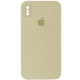 Silicone Case Full Camera Square side for iPhone XS Cream mag-200000141905261756