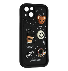 Чохол HAPPY Donut Case for iPhone 15 Black mag-2000001562741106641