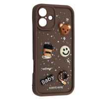 Чохол HAPPY Donut Case for iPhone 16 Brown mag-2000001562932106660