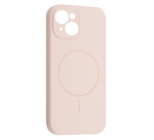 Чохол Silicone Case Full Camera Fine Ring MagSafe for iPhone 15 Pink mag-200000158584961854
