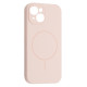 Чохол Silicone Case Full Camera Fine Ring MagSafe for iPhone 15 Pink mag-200000158584961854