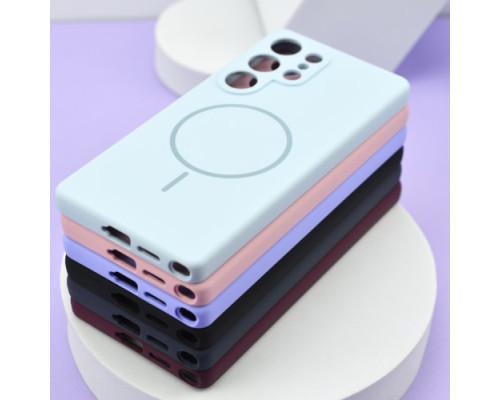 Чохол Silicone Case luxury+MagSafe for Samsung S23 Elegant Purple mag-2000001594261134098
