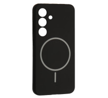 Чохол Silicone Case luxury+MagSafe for Samsung S24+ Black mag-2000001594674134137