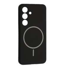 Чохол Silicone Case luxury+MagSafe for Samsung S24+ Black mag-2000001594674134137