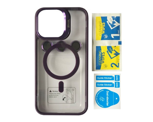 Чохол BRACKET CLEAR CAMERA LENS MAGSAFE for iPhone 14 Pro Deep purple mag-2000001504673105417