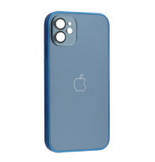 Чохол NEW GLASS MAGSAFE Case for iPhone 12 Dark blue mag-200000153907151352