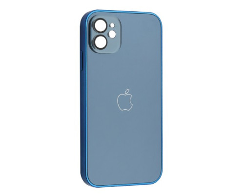 Чохол NEW GLASS MAGSAFE Case for iPhone 12 Dark blue mag-200000153907151352