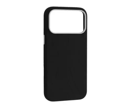 Чохол Flower Liquid Silicone Case MagSafe для iPhone 17 Pro Black mag-2000001650752145883