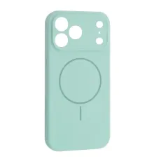 Чохол Silicone Case Full Camera Fine Ring MagSafe for iPhone 17 Pro Max Light Cyan mag-2000001652824151986