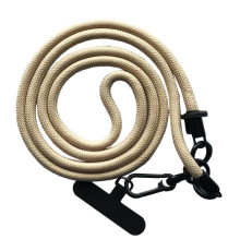 Шнурок NEW (120см) 8mm з карабіном + тримач для чохлів (універсальний) Pink sand mag-2000001605172140040