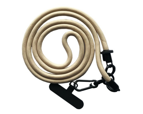 Шнурок NEW (120см) 8mm з карабіном + тримач для чохлів (універсальний) Pink sand mag-2000001605172140040